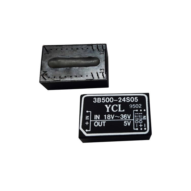 کانورتر DC صنعتی مدل 3B500-24S05 برند YCL با ورودی 24VDC و خروجی 5VDC ساخت تایوان